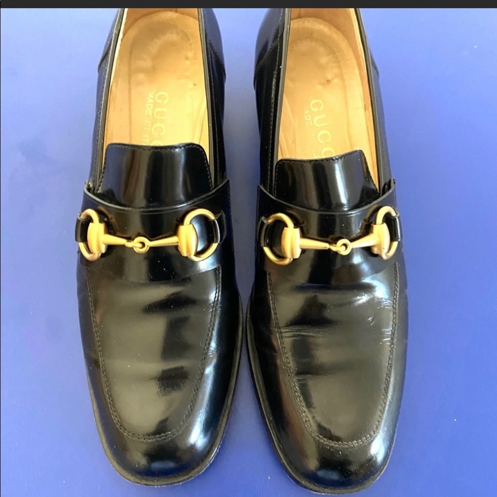SOLD Gucci Loafers Leather w/ Matte Gold Horse-bit